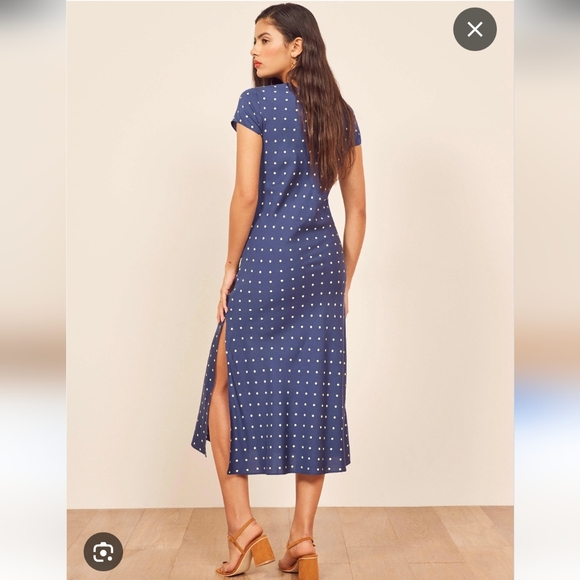 Reformation Blue Maxi Dress with Puff Cap Sleeves..SIZE:XS - Picture 2 of 16